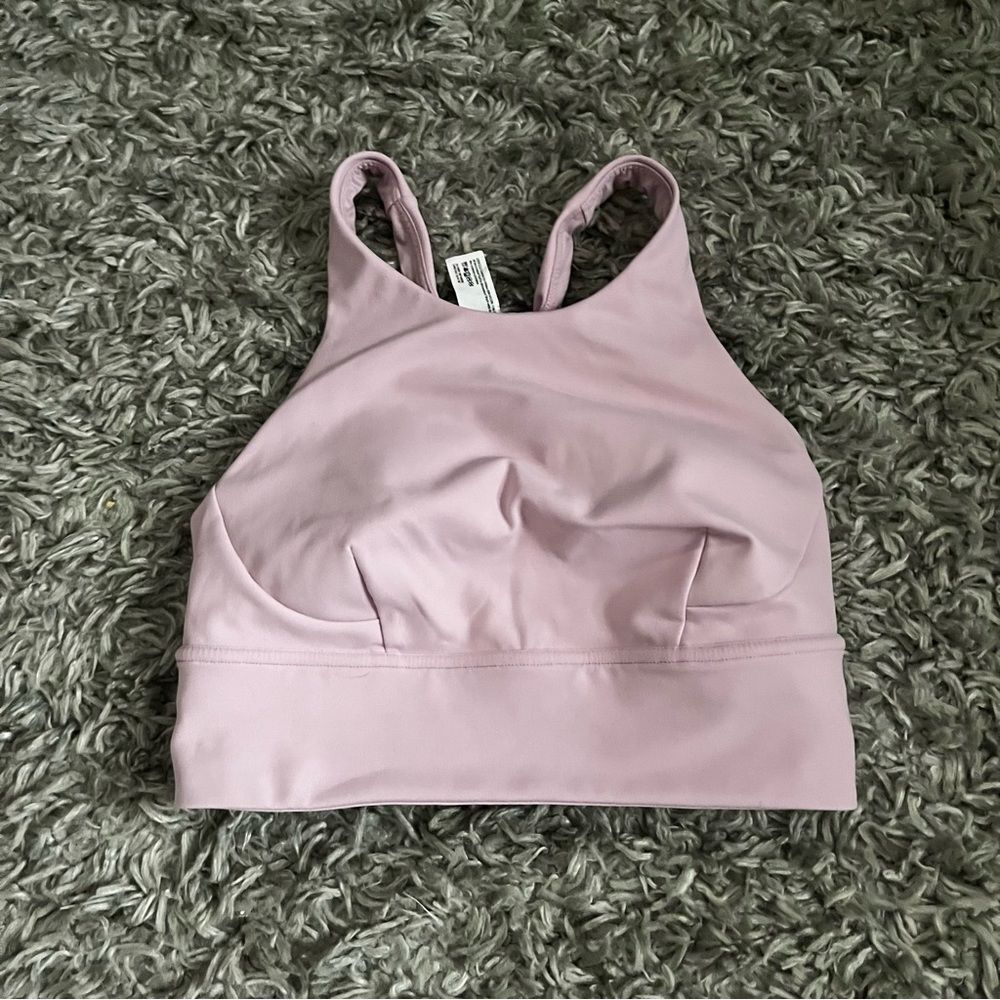 Lululemon wunder train bra pink peony size 6